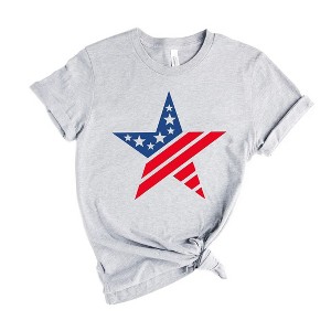 Simply Sage Market Women's Patriotic Star  Short Sleeve Graphic Tee - 1 of 4