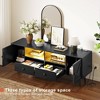 WOWLIVE 59&70 LED Wood TV Stand with Power Outlets, Modern Entertainment Center for TVs - 3 of 4