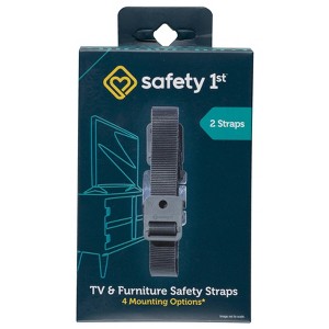 Safety 1st TV & Furniture Safety Straps - Black - 1 of 4