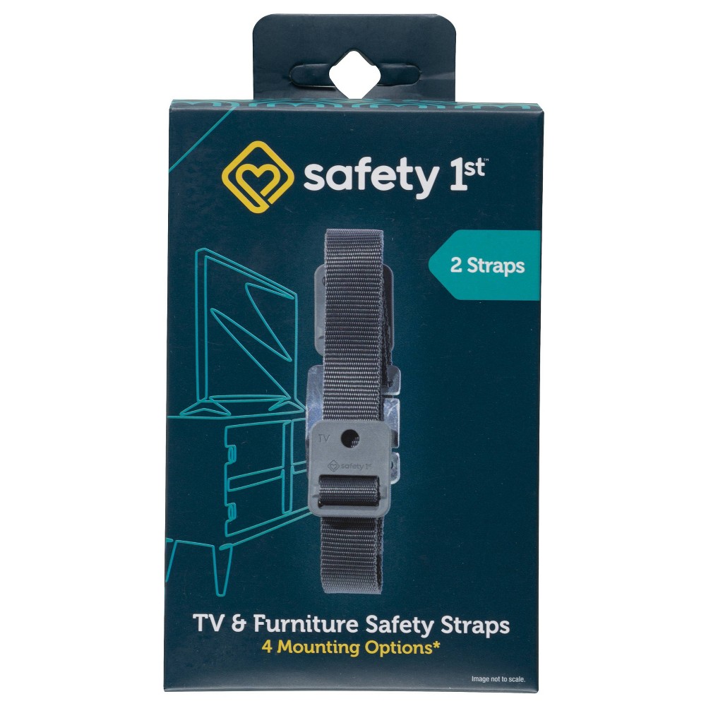 Photos - Baby Safety Products Safety 1st TV & Furniture Safety Straps - Black 