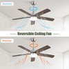 Sofucor 42'' Lighted Ceiling Fan for Indoor/Outdoor with 5 MDF 2-color Blades - 2 of 4