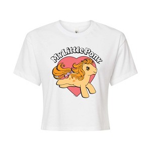 Women's - My Little Pony - Retro Heart Logo Cropped Graphic T-Shirt - 1 of 4