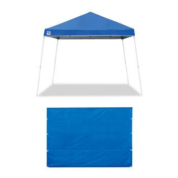 Z-Shade 10 Foot Everest Straight Leg Canopy Tent Taffeta Sidewall Accessory with 10 by 10 Foot Outdoor Horizon Angled Leg Instant Shade Canopy Tent