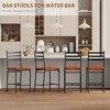 Coucheta Bar stools set of 2/4,  22" Kitchen Bar stools with Footrest, PU Upholstered Barstool with Back&Thick Cushion, Bar Chairs for Kitchen Island - 2 of 4