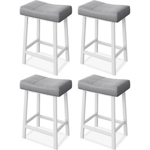 Counter Height Bar Stools Set of 4, 24 Inch Barstools for Kitchen Island Counter, Iron Frame, MDF Base, for Dining Room - 1 of 4