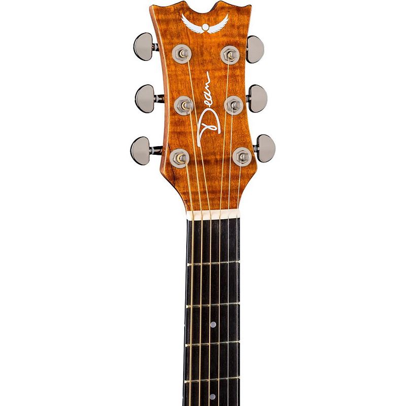 Dean Axs Exotic Gloss Spalt Maple Cutaway Acoustic-Electric Guitar Natural, 5 of 7