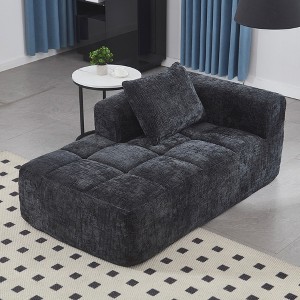 37.5'' Chenille Minimalist Loveseat Sofa with Sleeper and Ergonomic Deep Seat - 1 of 4