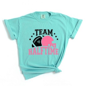 Simply Sage Market Women's Team Halftime Distressed Short Sleeve Garment Dyed Tee - 1 of 4