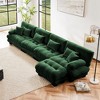 TiramisuBest Modular L-Shaped Sectional Sofa, 4-Seater Cloud Couch with Convertible Ottoman, Free Combination Chenille Sofa for Living Room, White - 2 of 4