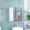 GlasFlength Decorative Wall Mirrors Wall Art Bathroom Decor Cabinet Wall Mount Vanity Medicine with Mirror for Bathroom, Black, 5.4"*17.7"*19.5" - 2 of 4