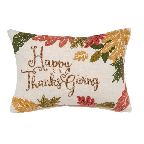 C&f Home Happy Thanksgiving Leaves Pillow : Target