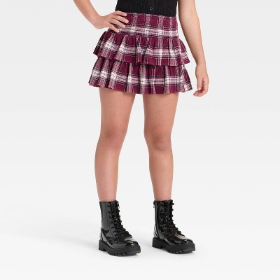 Girls' Smocked Tiered Mini Skirt - art class™