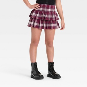 Girls' Smocked Tiered Mini Skirt - art class™ - 1 of 3