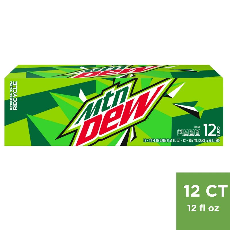 Mountain Dew Citrus Soda - 12pk/12 fl oz Cans, 1 of 5