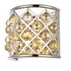 Elegant Lighting Madison 1 light Polished Nickel Wall Sconce Golden Teak (Smoky) Royal Cut Crystal - 3 of 4