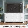 GALAXHERO 6 Drawers Modern Storage Dresser, Wide Wood Chest for Bedroom or Living Room, Long Nightstand Organizer Unit, 59inch White Cabinet - 4 of 4