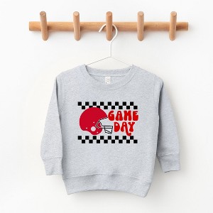 The Juniper Shop Game Day Checkered Toddler Graphic Sweatshirt - 1 of 2