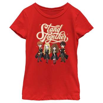 Girl's Harry Potter Stand Together Anime Friends T-Shirt