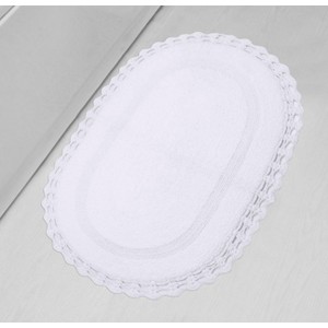 Hampton Crochet Collection Cotton Reversible Tufted Bath Rug - Home Weavers - 1 of 4