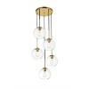 Elegant Lighting Baxter 5 Lights Brass Pendant With Clear Glass - 3 of 4