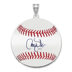 Black Bow Jewelry Sterling Silver Larry Walker Signature LG Enamel Baseball Pendant - 1 of 4
