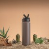 JoyJolt Stainless Steel Water Bottle with Flip Lid & Sport Straw Lid - 22 oz Hot/Cold Vacuum Insulated Stainless Steel Water Bottle - 3 of 4