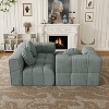 MAYEERTY 103" Modular L-Shaped Sofa - 3 Pillows, Left Recliner - Family Living Room - 2 of 4