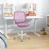 Tangkula Kids Desk Chair Ergonomic Children Study Chair with Breathable Mesh Back Armrests & Waterfall Edged Seat Blue/ Pink/ Purple - 2 of 4