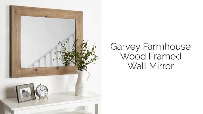 30&#34; x 36&#34; Garvey Wood Framed Wall Mirror Rustic Brown - Kate and Laurel, 2 of 8, play video