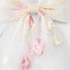 Mesh Embroidered Floral Bow Hair Barrette - Wild Fable™ White/Pink - 3 of 3