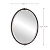 Generation Lighting Dannis 32 3/4" Oil-Rubbed Bronze Oval Wall Mirror - 4 of 4