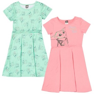 Star Wars The Child Girls 2 Pack Skater Dresses Little Kid to Big Kid - 1 of 4