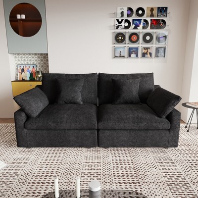 83" Cloud Couch Modular Sectional Sofa Couch,Down Filled Sectional for Living Room,Love Seat Sofas,Convertible Couch,Covers Washable&Replaceable