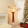 LuxenHome 5.7Ft 3D Christmas Angel with Star Holiday Decorations with Lights White - 2 of 4