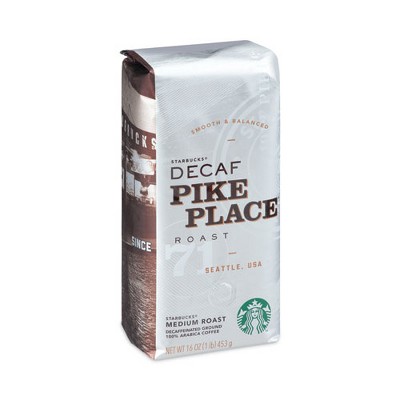 Starbucks Coffee, Pike Place Decaf, 1 lb Bag, , 6/Carton