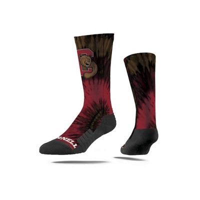 NCAA Cornell Big red Tie-Dye Adult Crew Socks - M/L