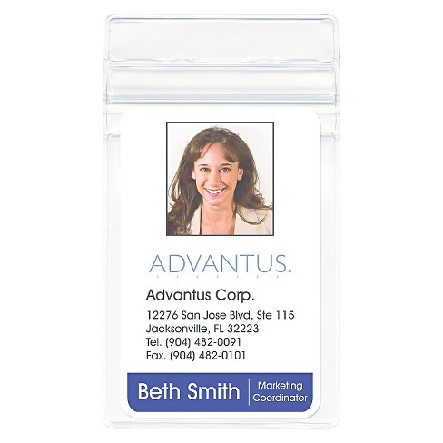 Download Advantus Resealable Id Badge Holder Vertical 2 5 8w X 3 3 4h Clear 50 Pack Target