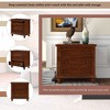 3-Drawer Dresser, Retro Wood Storage Cabinet, End Table with Pull Out Tray - ModernLuxe - 4 of 4