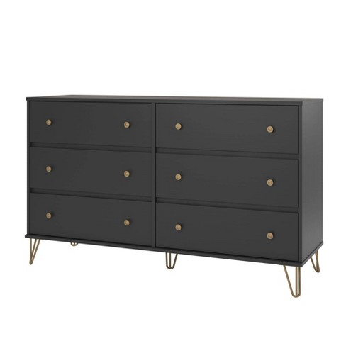 Simple Cut Out Handles 6 Drawer Dresser - Saracina Home : Target