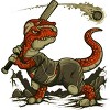 Boy's Design By Humans Fight The Asteroid By LetterQ T-Shirt - 2 of 3