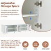 HDZNVF TV Stand with Adjustable Shelves for TVs Up to 78 inch, Stylish Media Console with Arch Fluted Glass Doors - 4 of 4