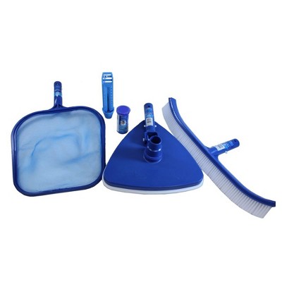 Swimline HydroTools Premium Above & Inground Pool Maintenance Kit w/ Test Strips