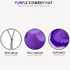 4E's Novelty Purple Cowboy Hat with Feathers & Heart Sunglasses – Fun Cowgirl Hat for Parties! - 3 of 4