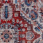 off white, blue, rust, navy, plum