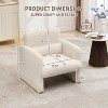 Single Sofa Chair, Chenille Upholstered Accent Chair, Modern Armchair with Curved Backrest, Comfortable Reading Chair for Living Room, Bedroom, Study - 3 of 4
