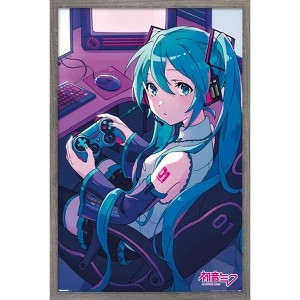 Trends International Hatsune Miku - Game Night Framed Wall Poster Prints - 1 of 4