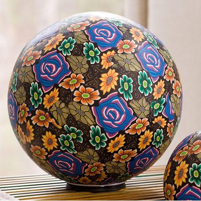 VivaTerra Large Clay Lighted Ball