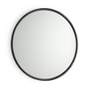HomeRoots 36" Black Metal Round Framed Accent Mirror - 4 of 4