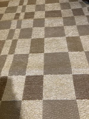 Checkered Woven Flatweave Area Rug White - Threshold™ : Target