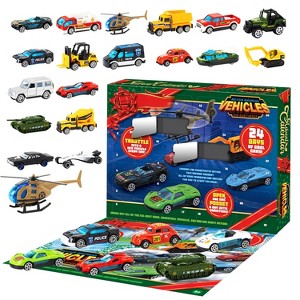 Joyfy 2025 Countdown to Christmas Advent Calendar – 24 Mini Diecast Cars for Kids, Christmas Gift for Kids, Holiday Party Favors - 1 of 4